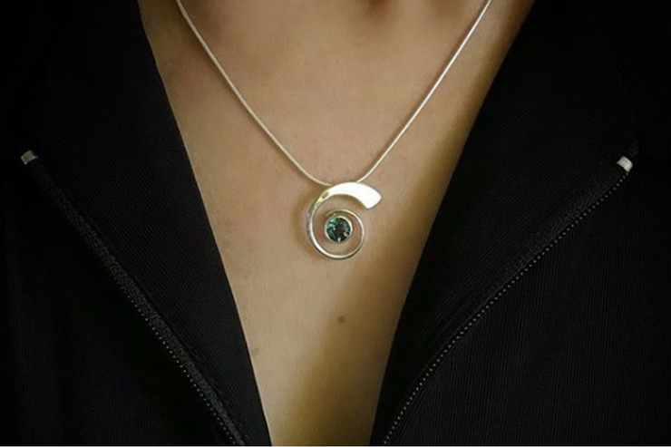 Nautilus Rhodolite Garnet Necklace