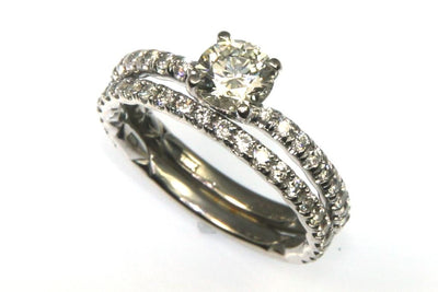 1.40ctw Diamond Ring Set made by Jaffe