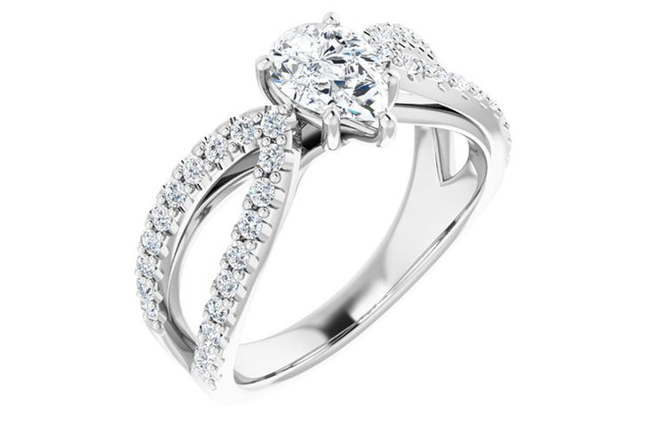 "Lucy" Diamond Chevron Style Ring Setting