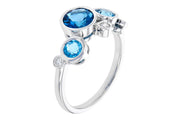 Blue Topaz Bubble Ring
