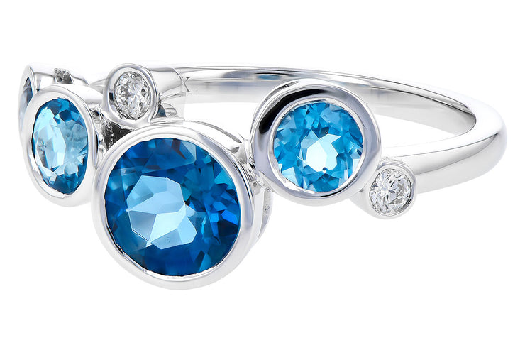 Blue Topaz Bubble Ring