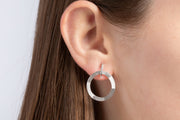 Matte Ear Circle Stud Earrings
