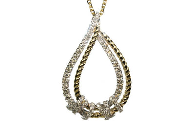 .76ctw Two Tone Pear Shape Necklace