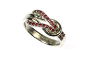 Ruby Knot Ring in Platinum