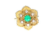 Emerald and Diamond Fashion Ring