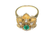 Emerald and Diamond Fashion Ring