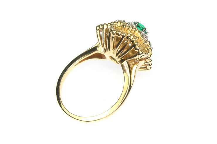 Emerald and Diamond Fashion Ring