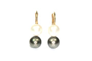 Black and White Pearl Earrings