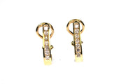.42ctw Diamond Omega Back Hoop Earrings