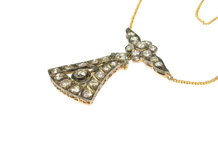 4ctw Old European Cut Diamond Necklace